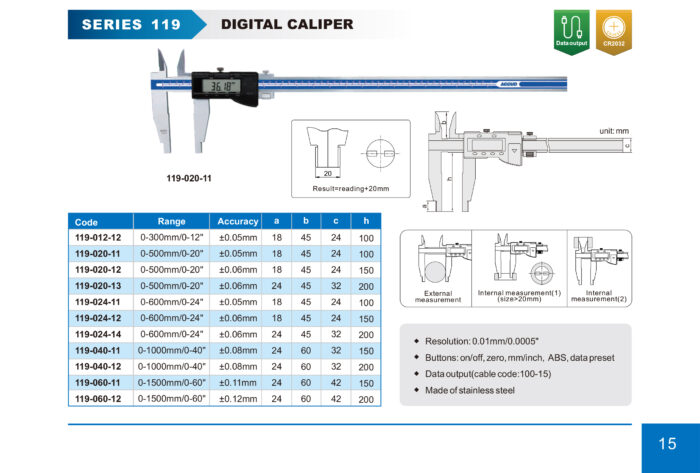 pied a coulisse 119B