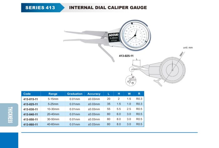 mesure epaisseur 413-025-111